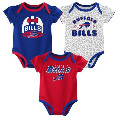 NFL Buffalo Bills Baby Girls' Onesies 3pk Set - 0-3M | Target