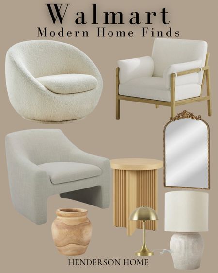 Modern finds from Walmart! Chairs under $250😳


Modern chairs. Modern organic style. Accent table. Better homes. Wood vases. Modern accent chair. Boucle chair . Table lamp. Gold mirror. 



#LTKstyletip #LTKfindsunder100 #LTKhome