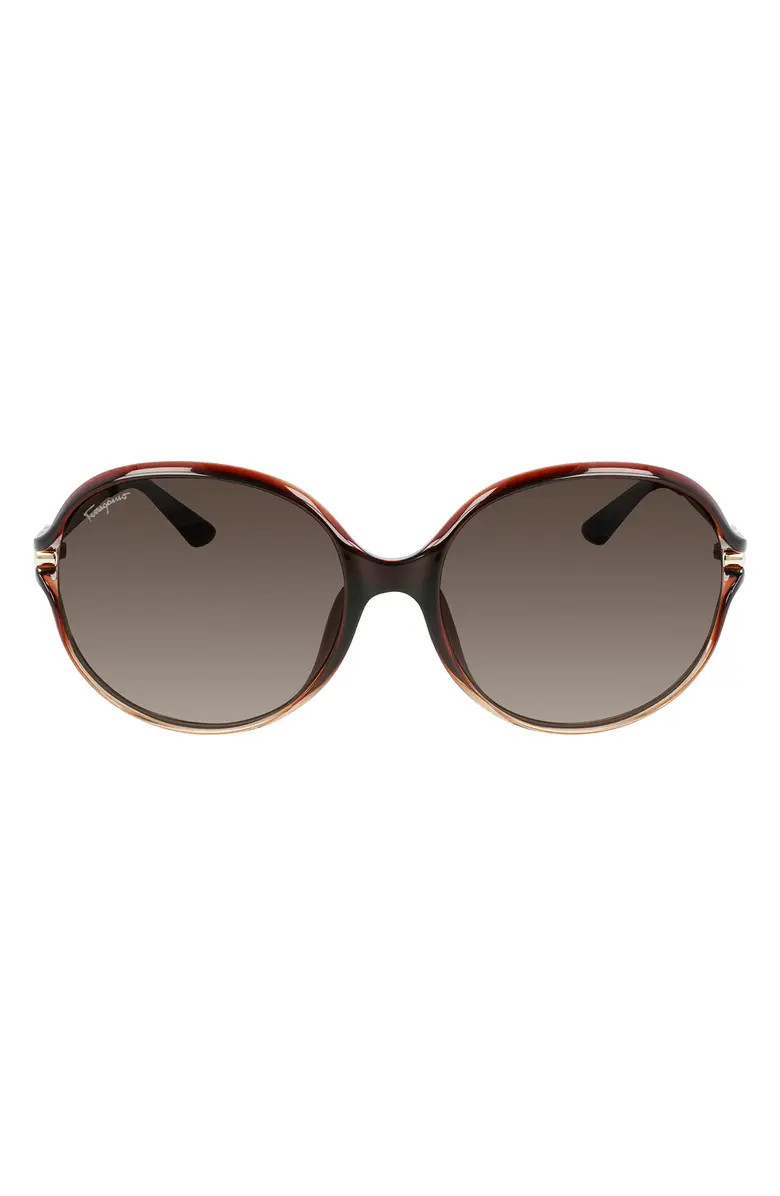 Salvatore Ferragamo 60mm Oval Sunglasses | Nordstrom Rack