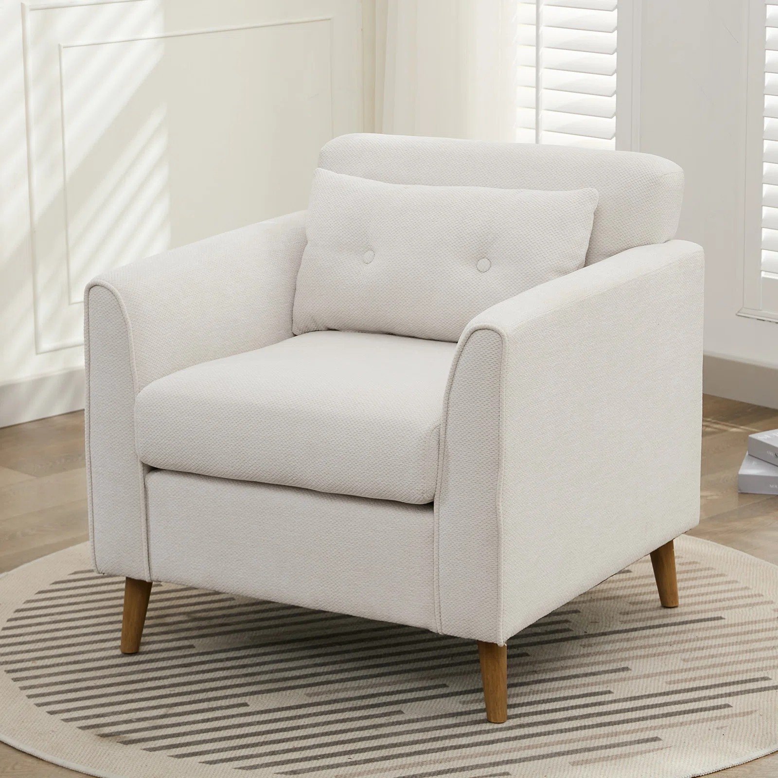 George Oliver Carlaya Upholstered Accent Chair With Pillow | Wayfair | Wayfair North America
