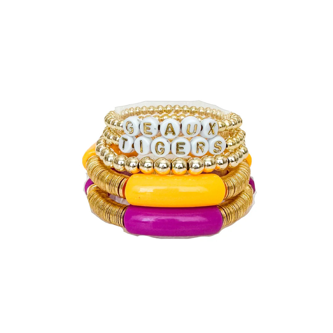Purple and Gold Stack | Cocos Beads and Co