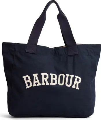 Barbour Logo Cotton Canvas Tote | Nordstrom | Nordstrom