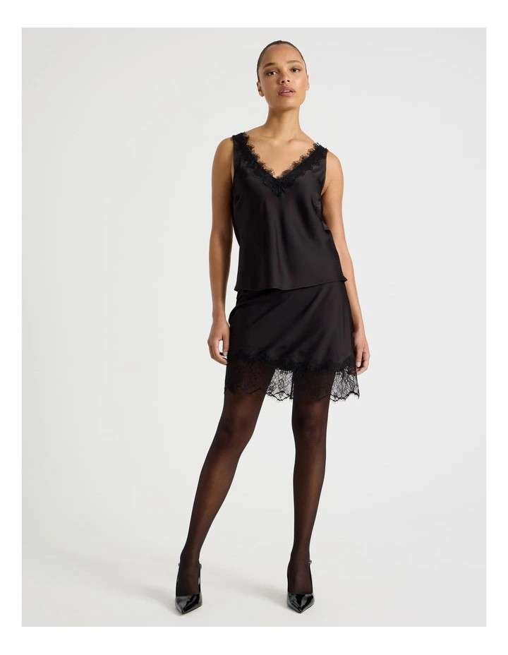 BlaqSatin Lace Cami in Black | Myer