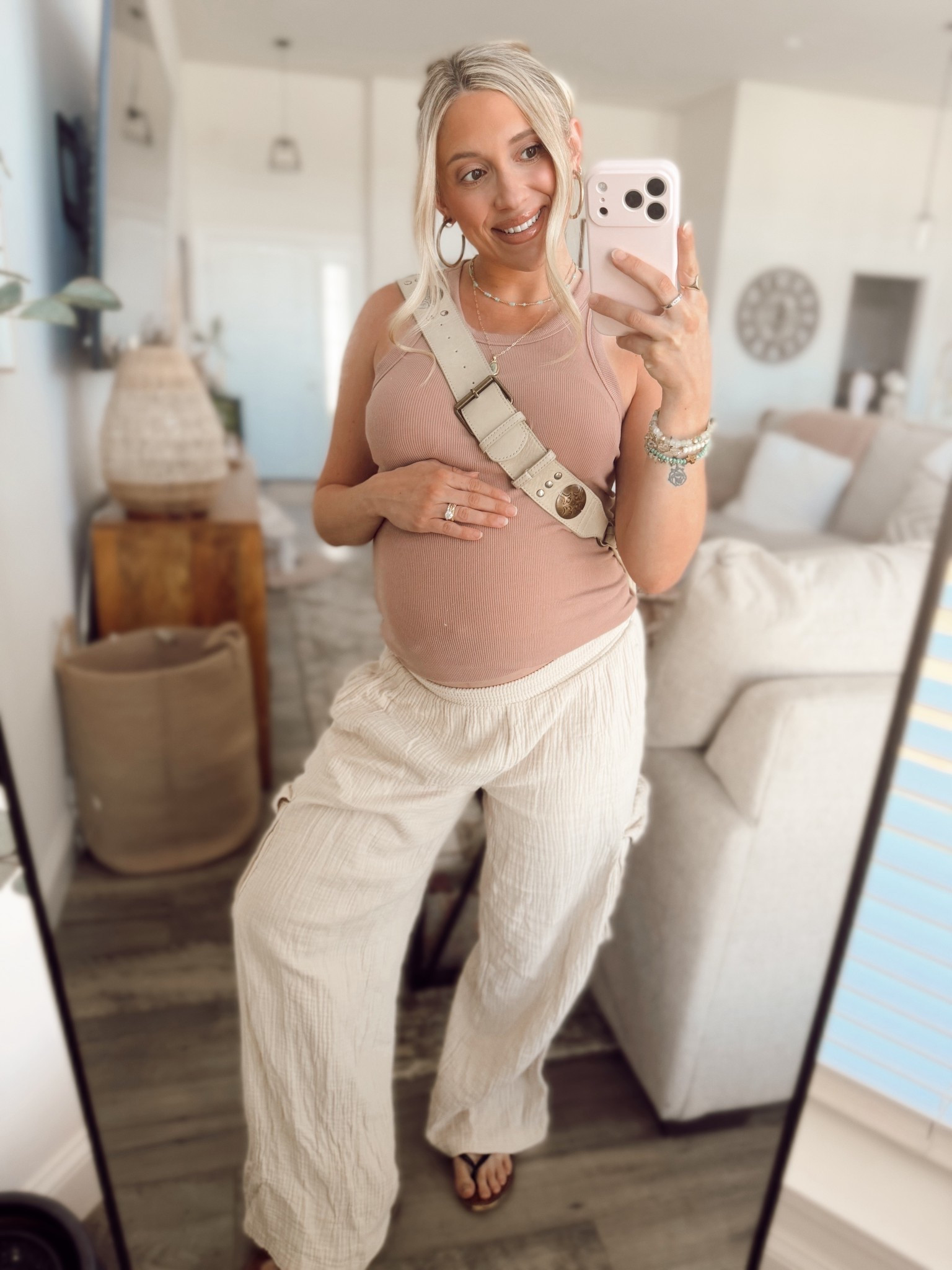 Linking a ton of different cotton and linen pull on stretchy pants — been living in these throughout my pregnancy. 

They are perfect for a spring and summer pregnancy. They will literally be your best friend. 🤣 the ones I have on are from @Aerie two years ago and I’m in a size XS short!! and they still work 9 1/2 months pregnant so I would say get your true size or size up 1! 

#LTKgrwm #LTKBump #LTKootd