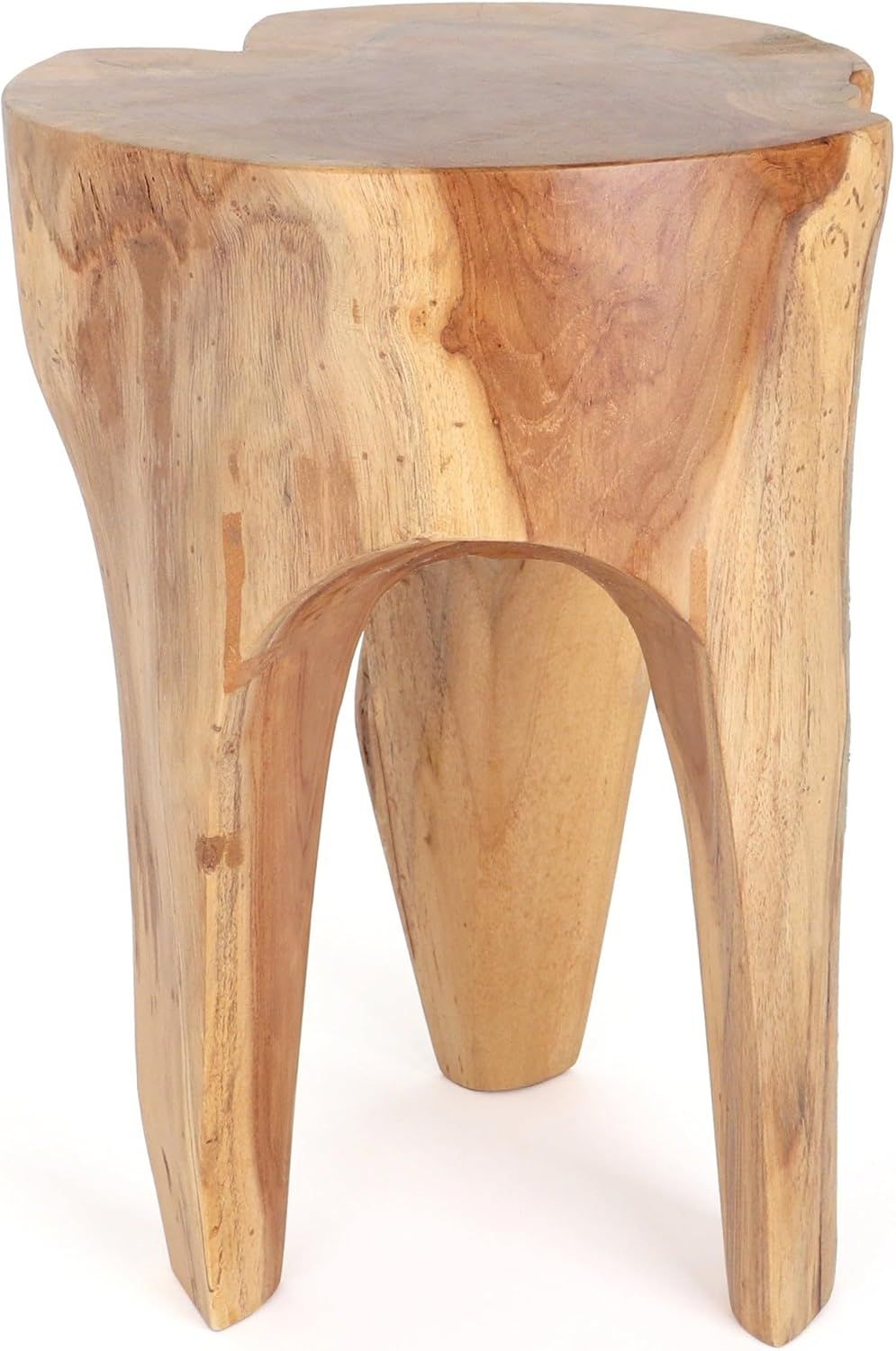 Rutledge & King Java Teak Root Stool - Wooden Stool - Teak Boho Side Table - Teak Accent Table - ... | Amazon (US)