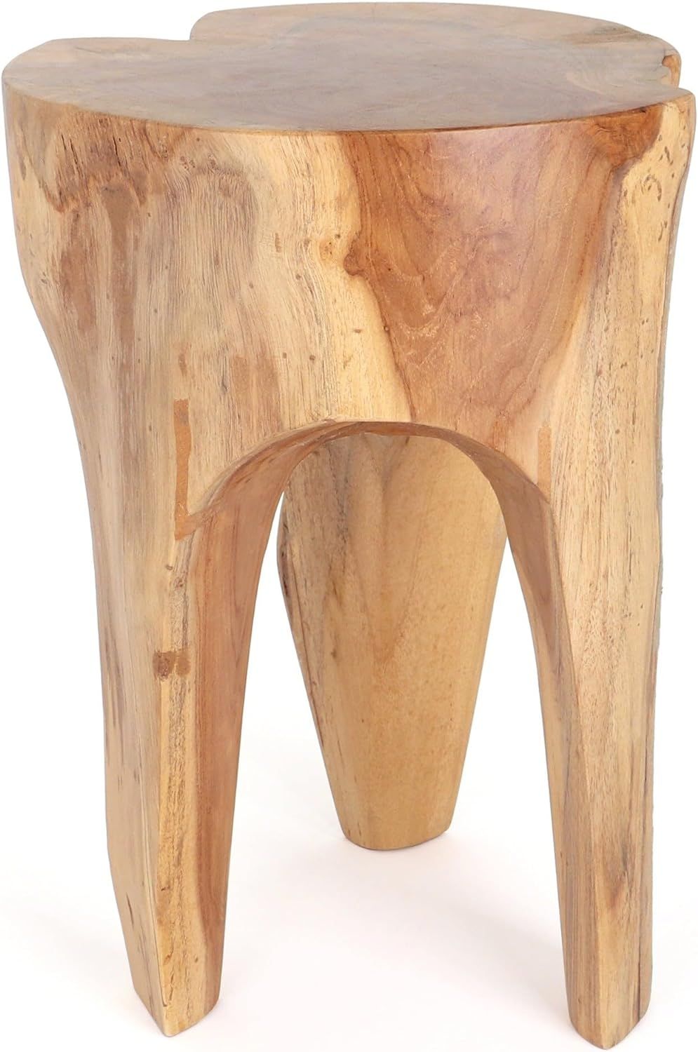 Rutledge & King Java Teak Root Stool - Wooden Stool - Teak Boho Side Table - Teak Accent Table - ... | Amazon (US)