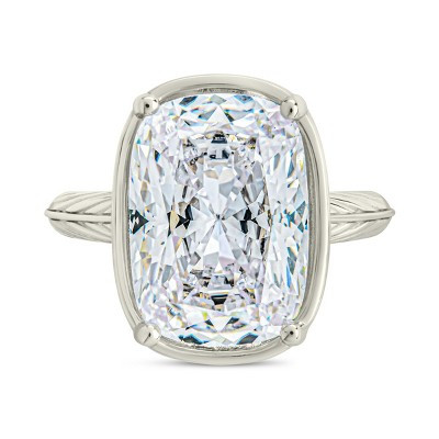 SHINE by Sterling Sterling Silver Elongated Cushion Cocktail Ring | Target
