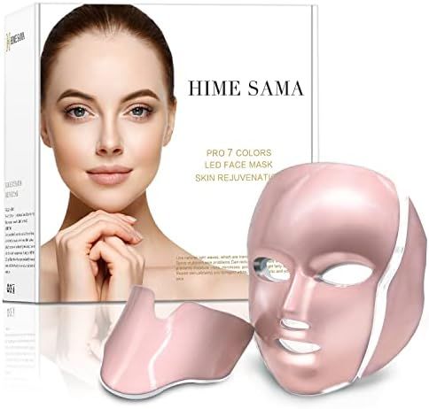 HIME SAMA Led Skin Mask, Pro 7 Color Led Face Mask Skincare for Face and Neck, Facial Care Mask &... | Amazon (US)