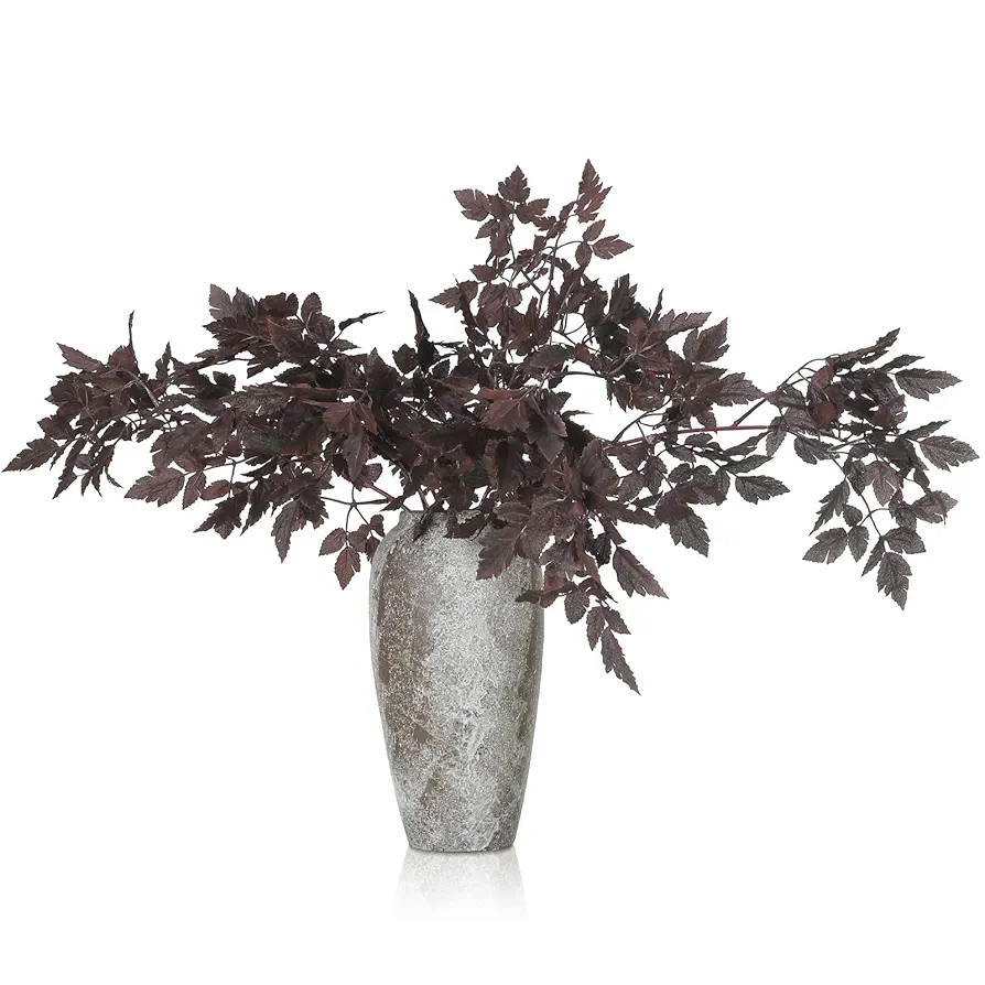 Lyrow 3 Pack Artificial Cimicifuga Plant Leaf Spray Faux Plum Cimicifuga Ramosa Leaf Branch Faux ... | Amazon (US)