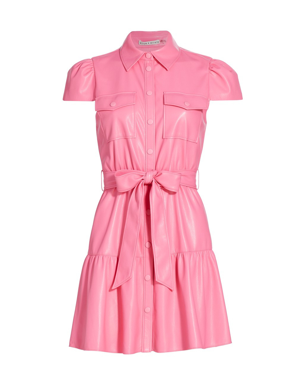 Women's Miranda Vegan Leather Minidress - Primrose - Size 8 - Primrose - Size 8 | Saks Fifth Avenue