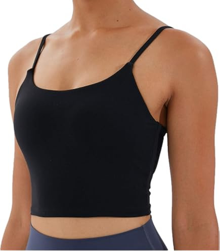 ECOPARTY Wirefree Padded Yoga Sports Bra for Women - Moisture Wicking Quick Dry Workout Crop Tank... | Amazon (US)