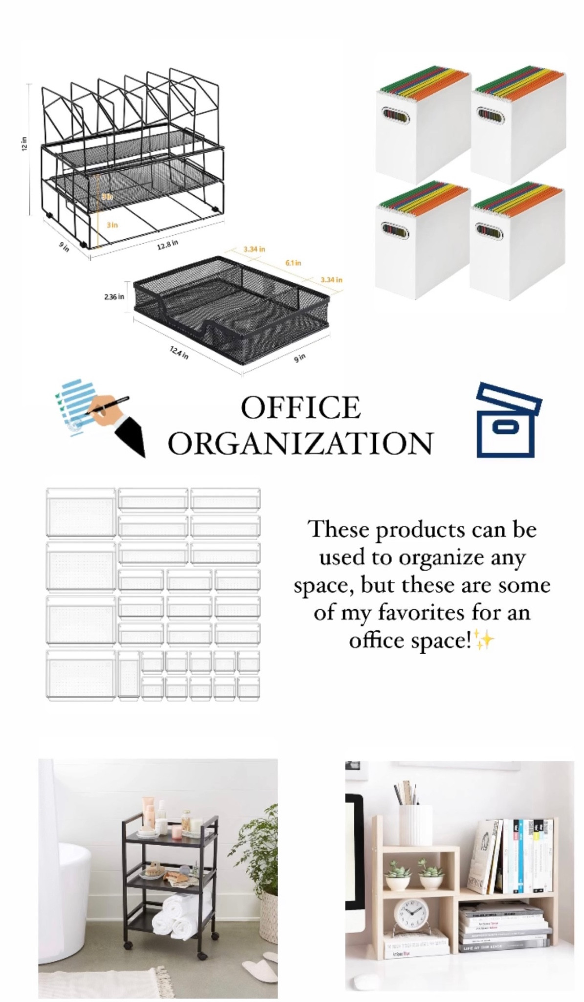 Organize your home office with these staple organization items! 🖊 

#LTKhome #LTKsalealert #LTKunder100