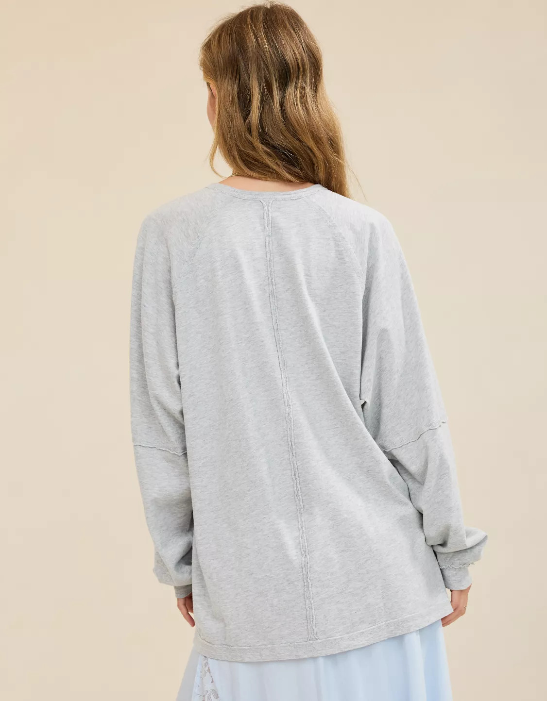 Aerie Cozy Long Sleeve Oversized Boyfriend T-Shirt | Aerie