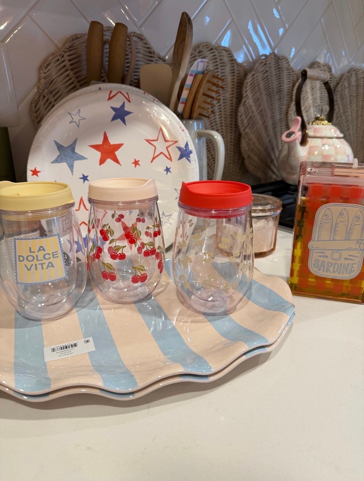 If summer had a home décor section… I’d be in trouble. 🍒🌊✨

These are the cutest little finds for hosting season—from the cherry cups to the scalloped tray, patriotic paper goods, and the sardine storage container that somehow became my favorite. The kind of pieces that make everyday moments feel a little more fun.

Everything is linked in my LTK! 🤍