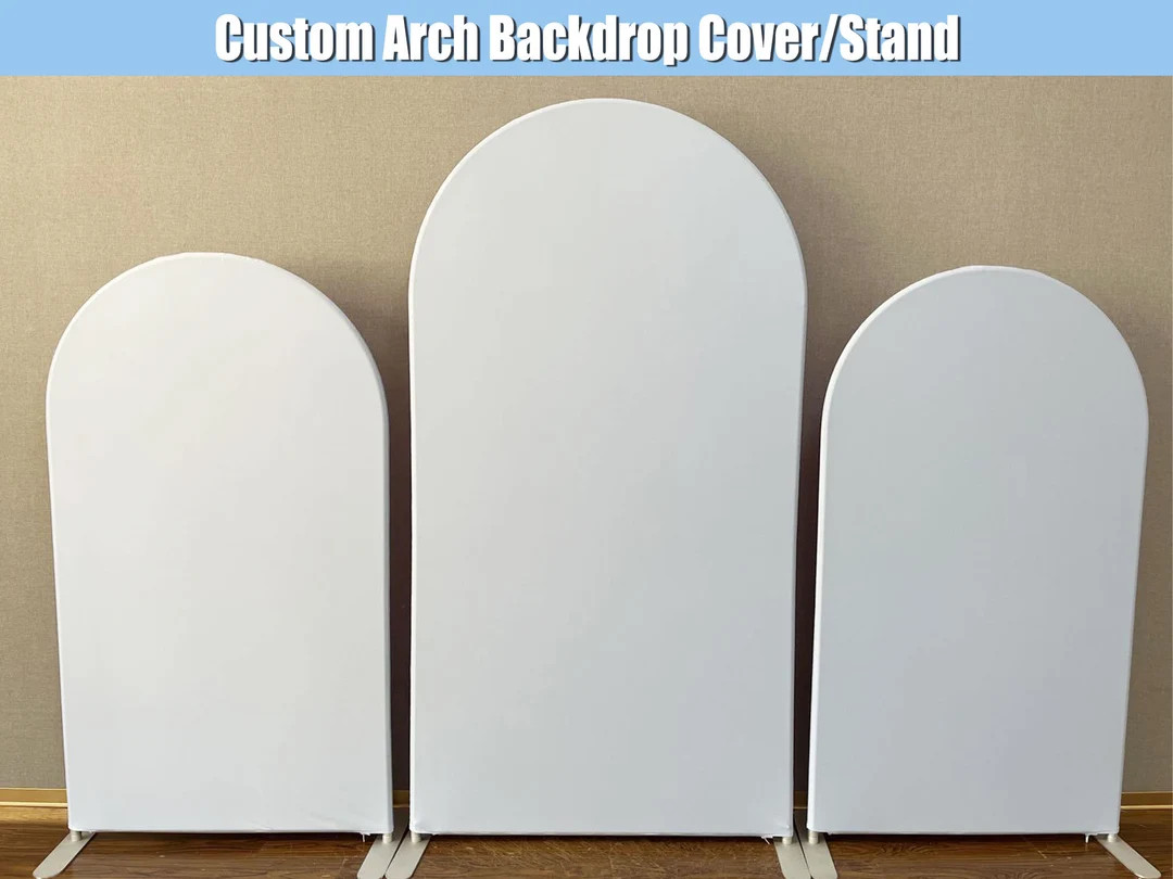 White Arch Backdrop Stand Frame Double-sided Fabric Stretchy Cover Elastic Arched Chiara Wall Pan... | Etsy (US)
