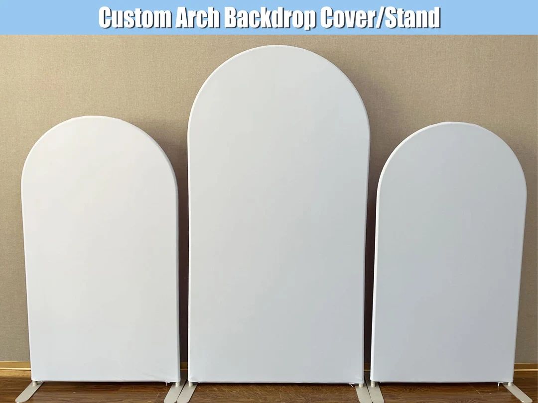 White Arched Backdrop Stand Frame Double-sided Fabric Cover - Etsy | Etsy (US)