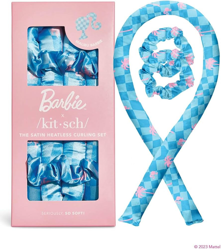Kitsch Satin Heatless Curling Set - Hair Rollers for Heatless Curls | Hair Curlers & Hot Rollers ... | Amazon (US)