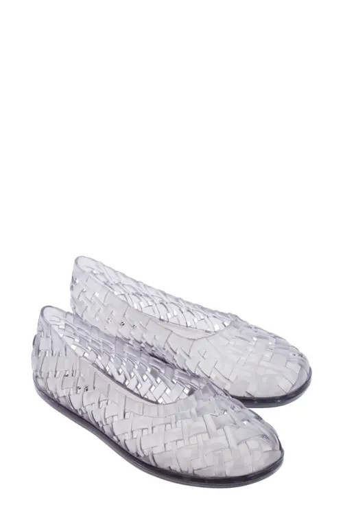 Melissa Possession Water Resistant Jelly Ballet Flat in Clear at Nordstrom, Size 6 | Nordstrom