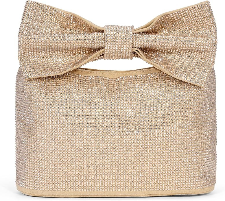 Rhinestone Evening Bag Bow Clutch Purses for Women, Glitter Evening Handbags Bling Wedding Purse ... | Amazon (US)