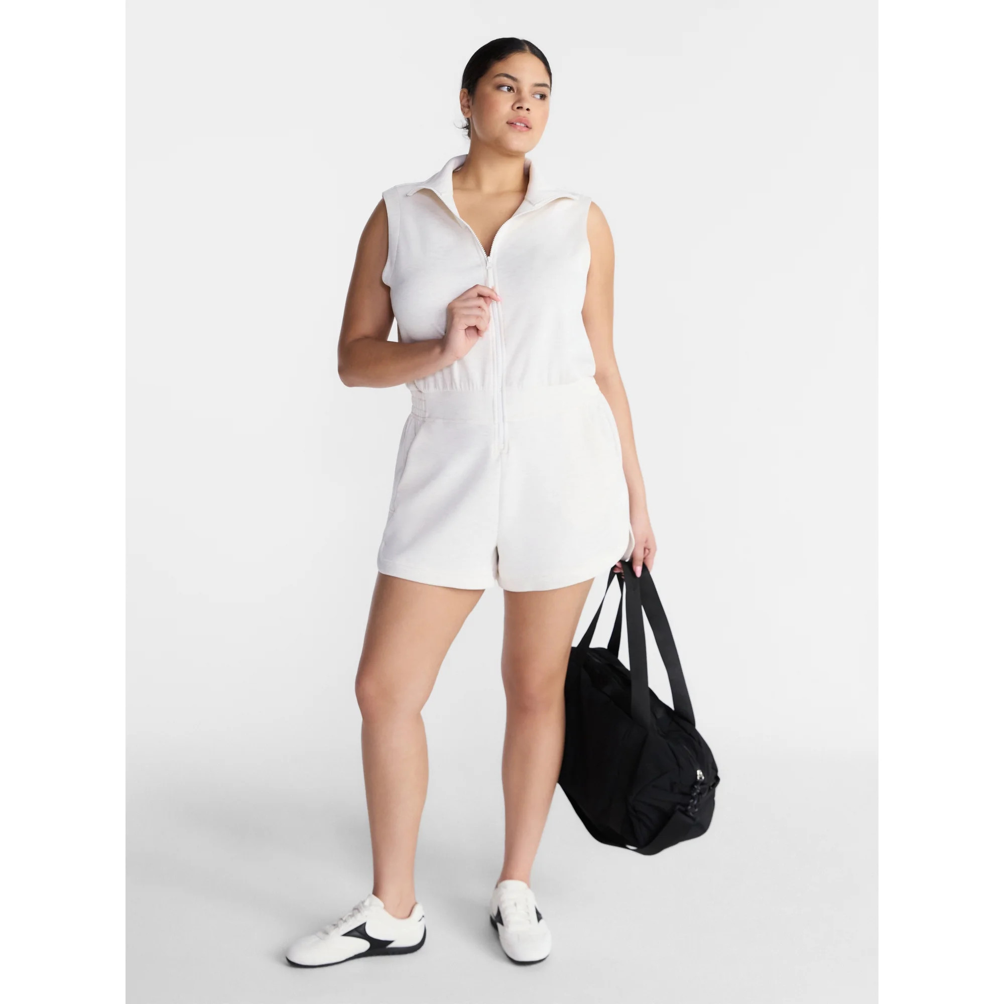 Avia Women's Scubaknit Romper, Sizes XS-4X | Walmart (US)