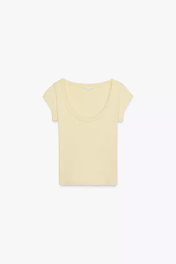 SCOOP NECK TOP | Zara US