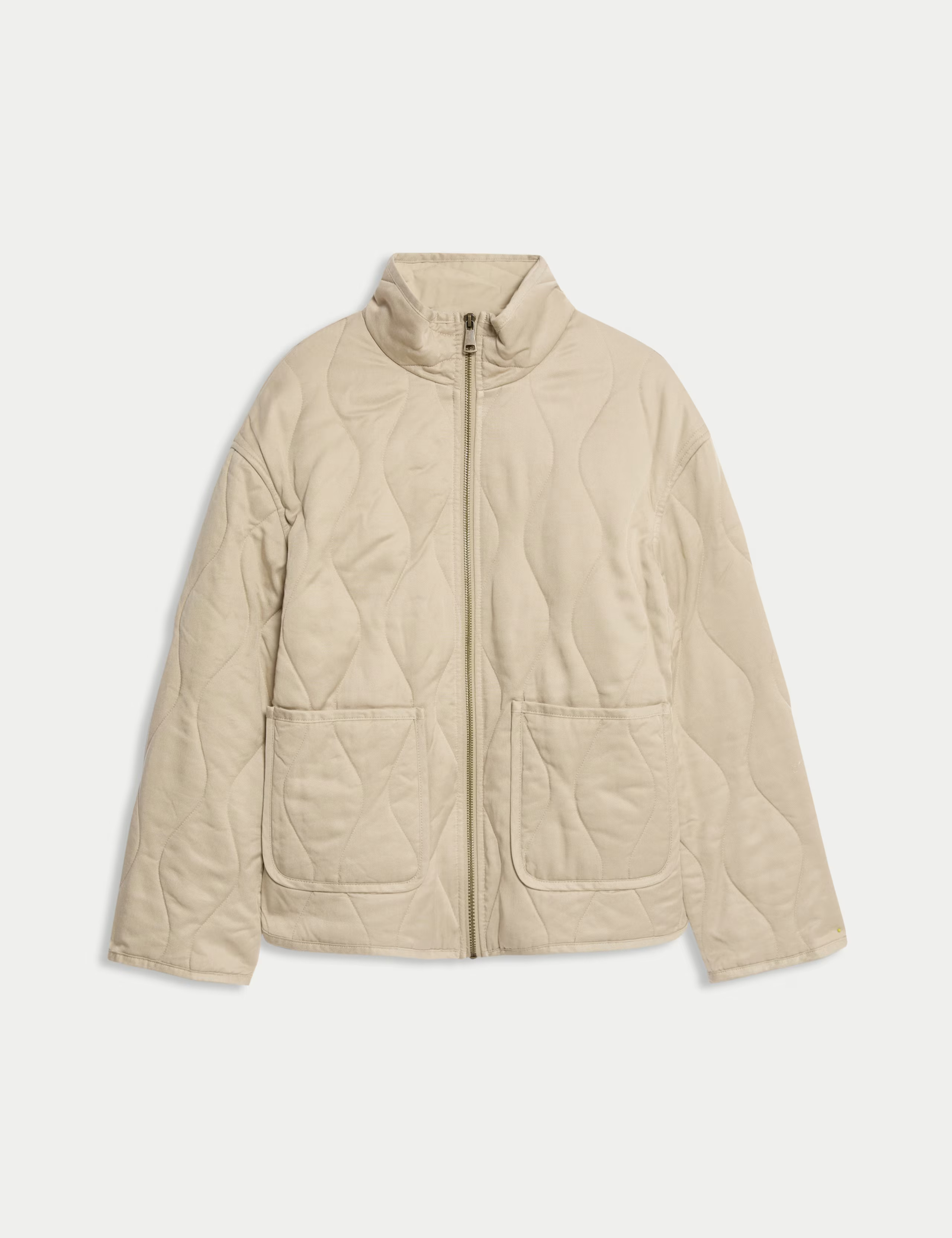 Quilted Funnel Neck Jacket | M&S Collection | M&S | Marks & Spencer (UK)