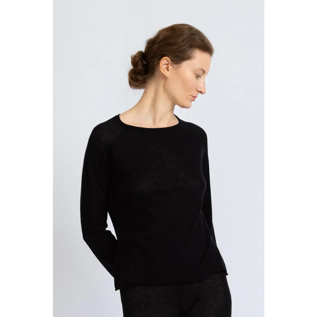 Alas Merino Wool Sheer Top in Black at Nordstrom, Size Small | Nordstrom