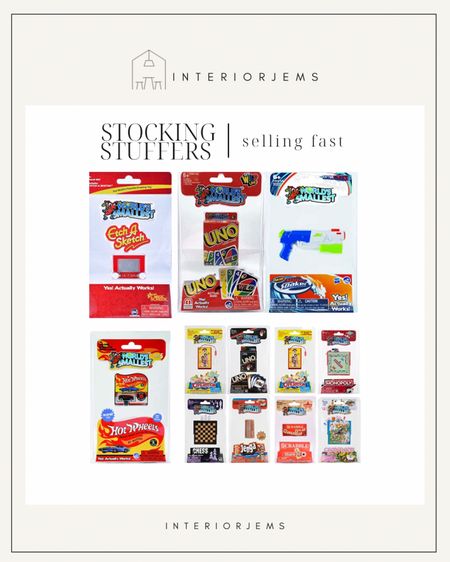 Stocking stuffer ideas, gift idea, worlds smallest toys that actually eork, board games, hot wheels, etch a sketch, kids toys, gifts for kids, amazon 

#LTKsalealert #LTKHoliday #LTKfamily