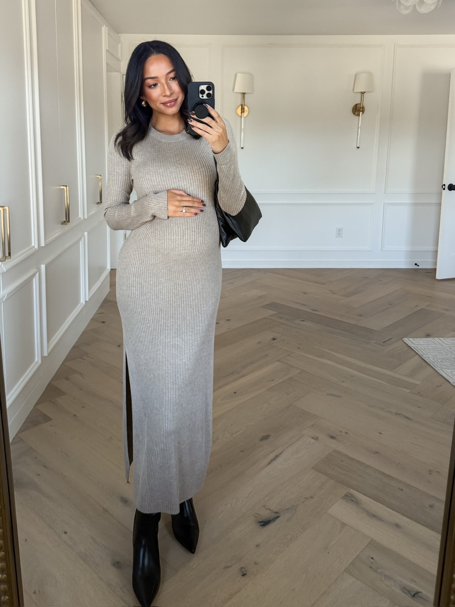 Bump friendly fall capsule wardrobe 🍂 wearing size S sweater dress, knee high boots fit tts 

Fall outfit 
Fall fashion 
Fall essentials 
Closet staples 
Closet essentials
Outfit idea
Outfit inspo 

#LTKStyleTip #LTKBump #LTKSeasonal