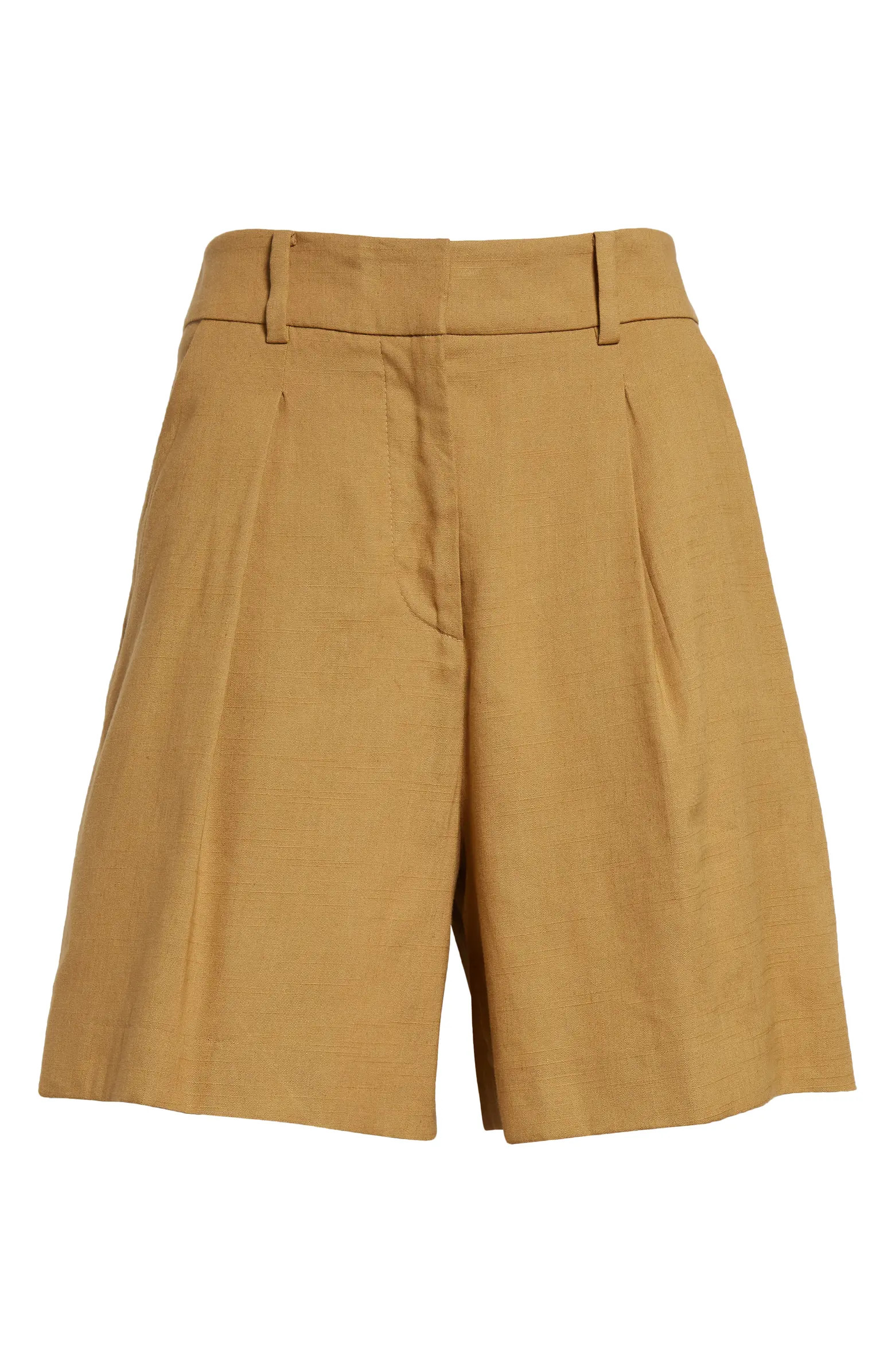 Veronica Beard Noemi High Waist Linen Blend Shorts | Nordstrom | Nordstrom