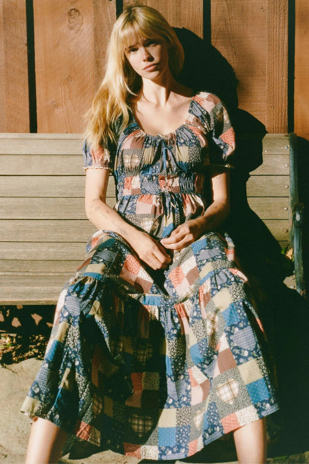 The Brynne Dress Petites | Patchwork Blues | Christy Dawn