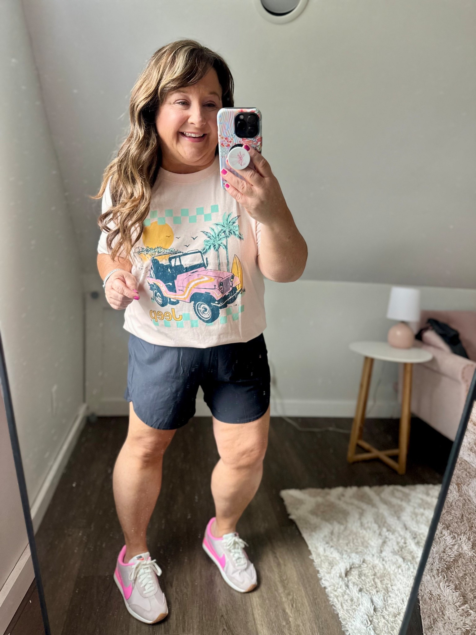 Fun graphic tee, loving the colors in this one. I do recommend sizing down. 

#LTKOver40 #LTKmomlife #LTKootd