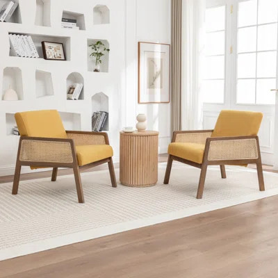 Chinnor Armchair With Rattan Armrests | Wayfair North America