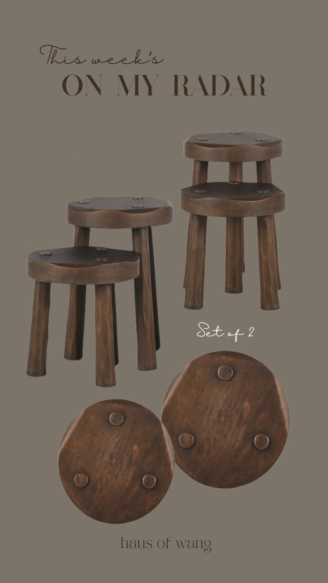 These stools are on my radar this week. 

Loving the warmth of the wood and the textured wabi sabi elements of this stool.



#LTKHome