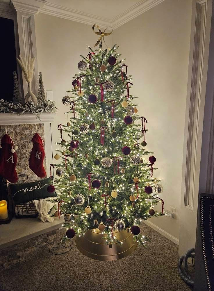 Unfortunately this viral Home Depot Christmas tree is sold out but linking it because there may be a restock soon! This is my sisters tree and she did such a great job decorating it! Love the velvet ornaments! 

#LTKHoliday