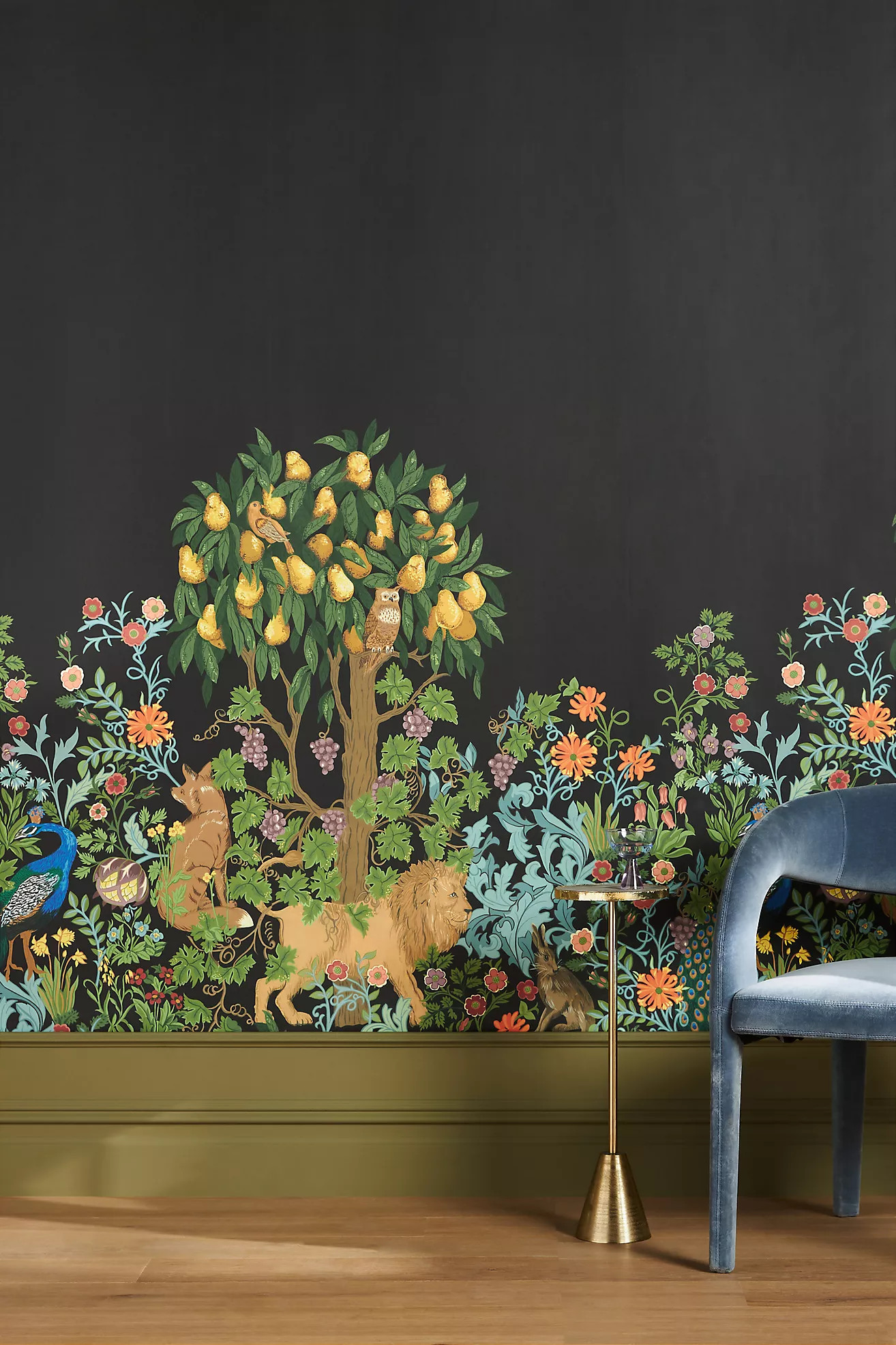Painton Forest Animal Wall Mural | Anthropologie (US)