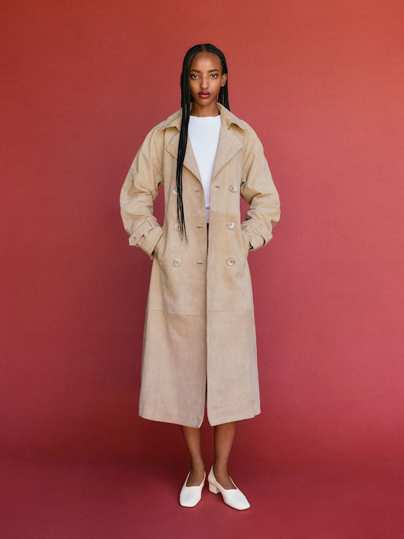 Veda Ashland Leather Trench | Reformation (Global)