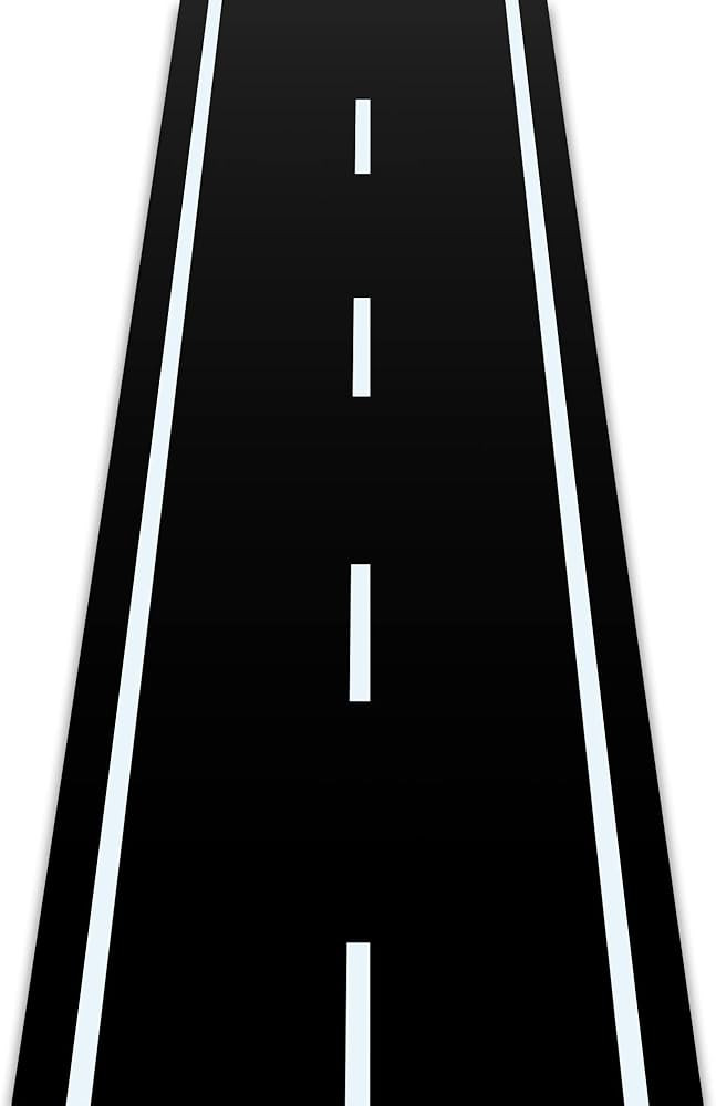 Remagr Racetrack Floor Running Black Racer Party Decoration Mat Road Table Runner Long Race Car T... | Amazon (US)