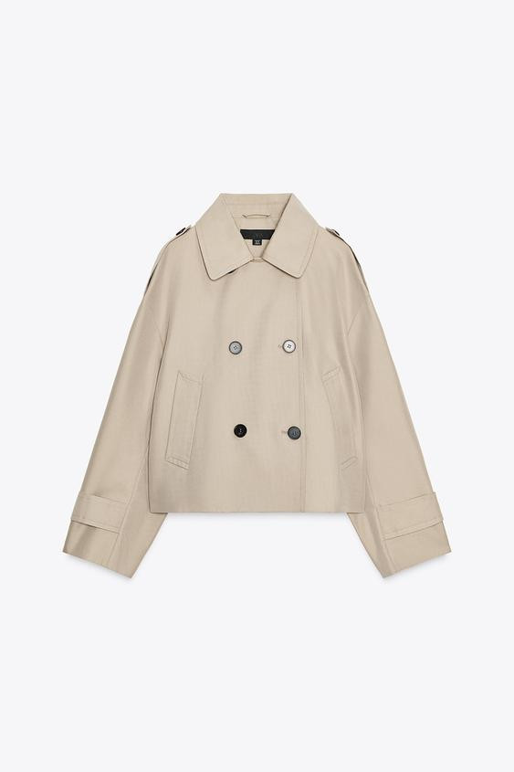 DOUBLE BREASTED SHORT TRENCH COAT | Zara US