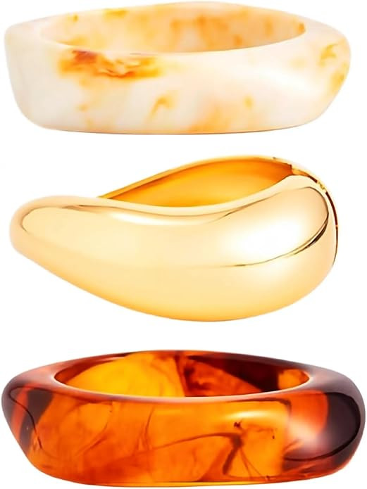 Chunky Acrylic Bangle Bracelet for Women Colorful Resin Bracelets Trendy Stack Statement Cuff Jew... | Amazon (US)