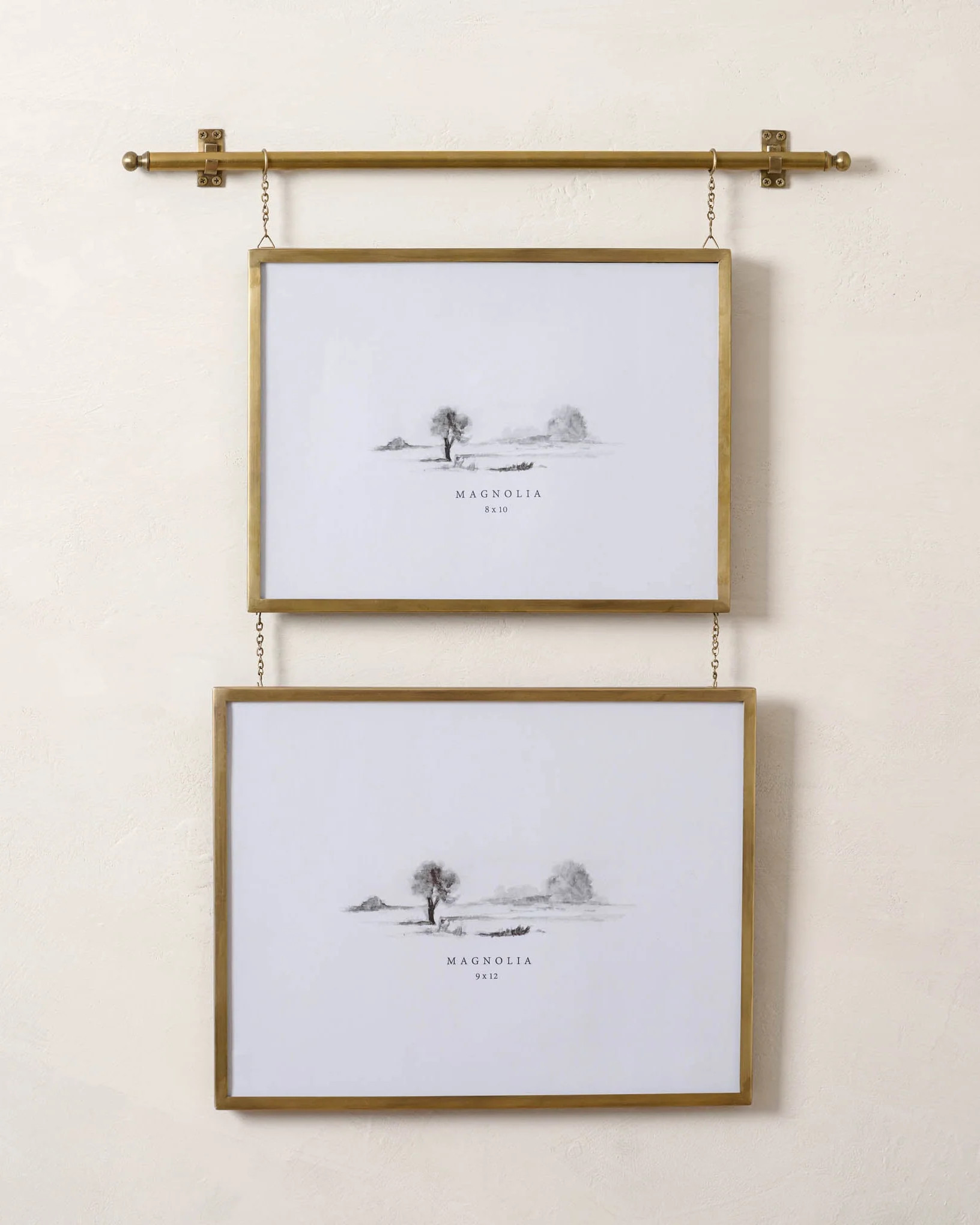 Colleen Brass Rail Double Picture Frame | Magnolia