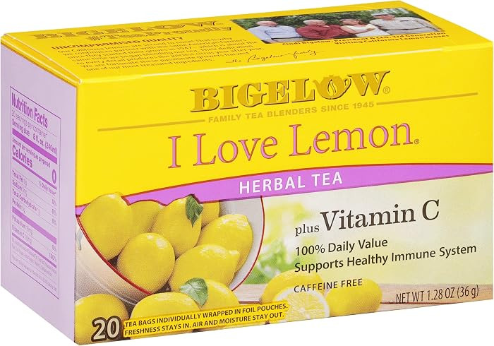 Bigelow Tea I Love Lemon with Vitamin C Herbal Tea, 20 Count (Pack of 6) | Amazon (US)