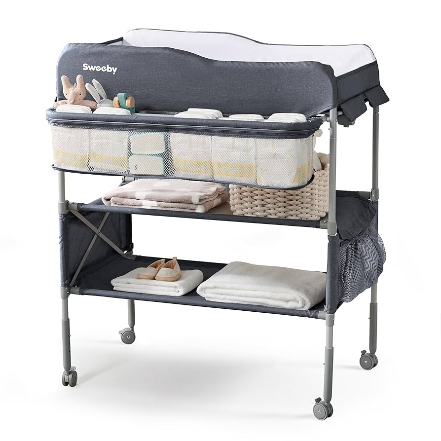 Sweeby Portable Baby Changing Table, Foldable Diaper Changing Station with Waterproof Pad, Mobile... | Amazon (US)