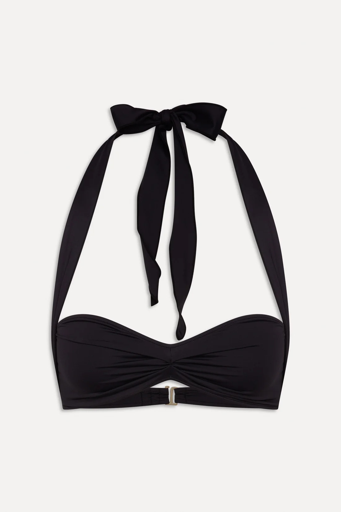 x BELLA HADID Sunday Halter Bikini Top - Black | Frankies Bikinis