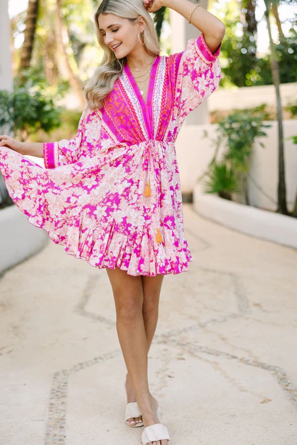 Know You Better Fuchsia Pink Floral Dress | The Mint Julep Boutique