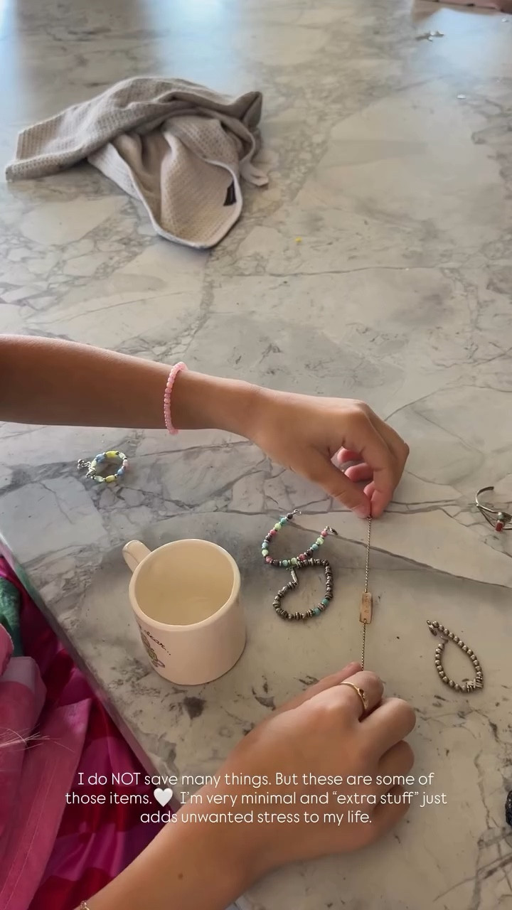 I do NOT save many things. But these are some of those items.🤍 I’m very minimal and “extra stuff” just adds unwanted stress to my life.