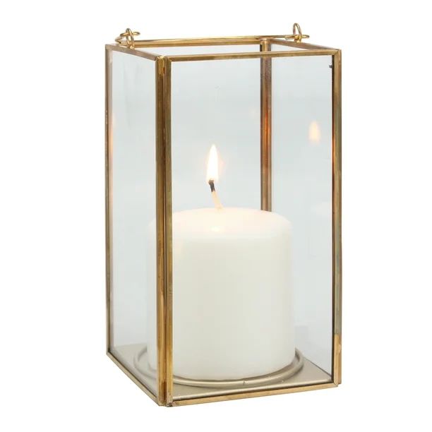 Better Homes & Gardens Medium Decorative Gold Metal Lantern, Candle Holder [Pick up Today] - Walm... | Walmart (US)