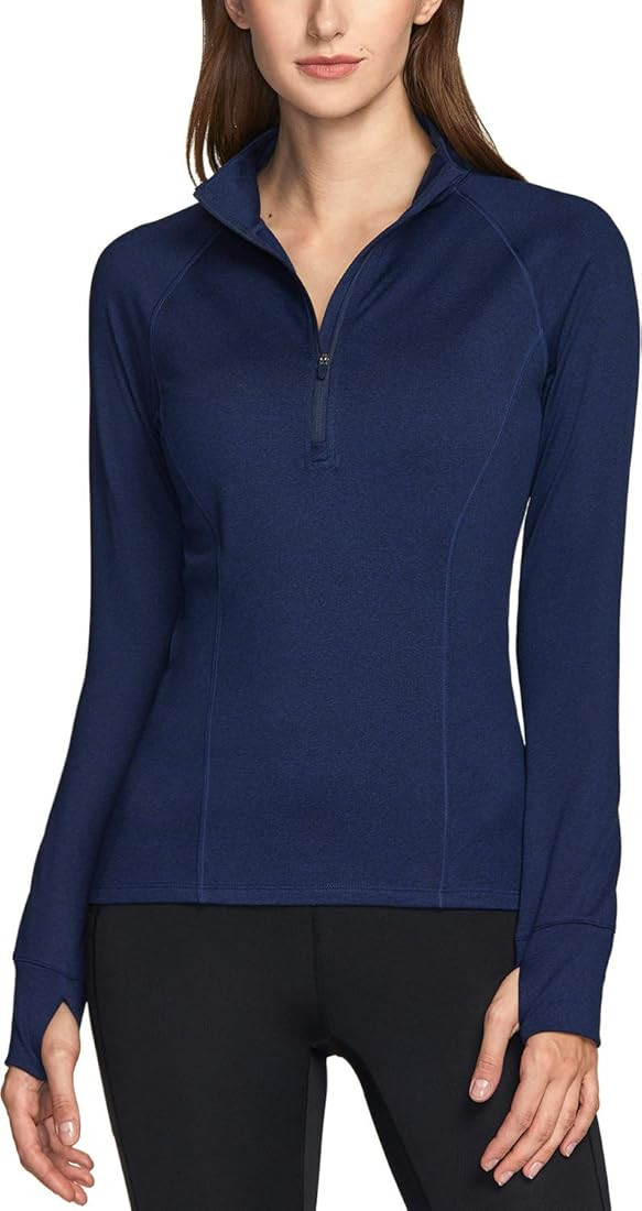Active Halfzip Thumb Hole Navy | Amazon (US)