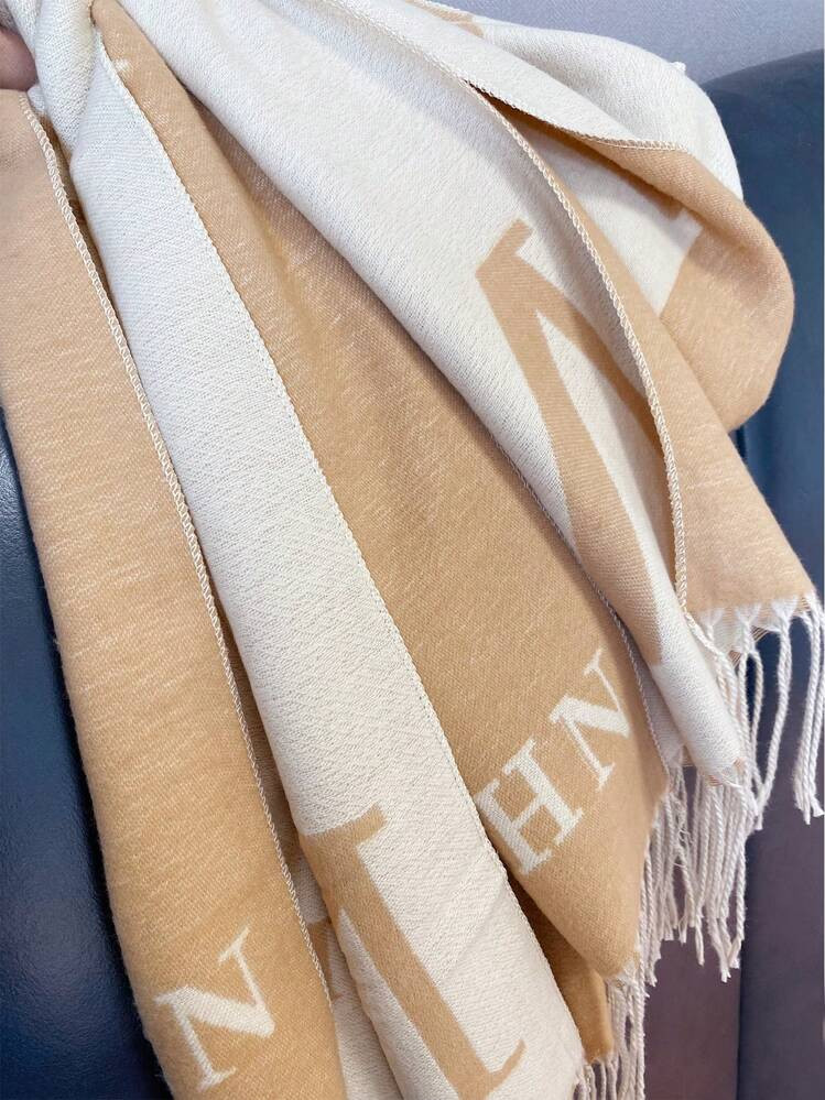 Elegant 1pc New Arrival Winter Scarf,Korean Style Thick Double-Sided Cape Scarf For Women, Autumn And Winter Warm Shawl, Soft Neck Wrap,For Keep Warm Outdoors In Winter | SHEIN