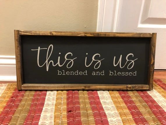 This is us blended and blessed sign | Etsy (US)